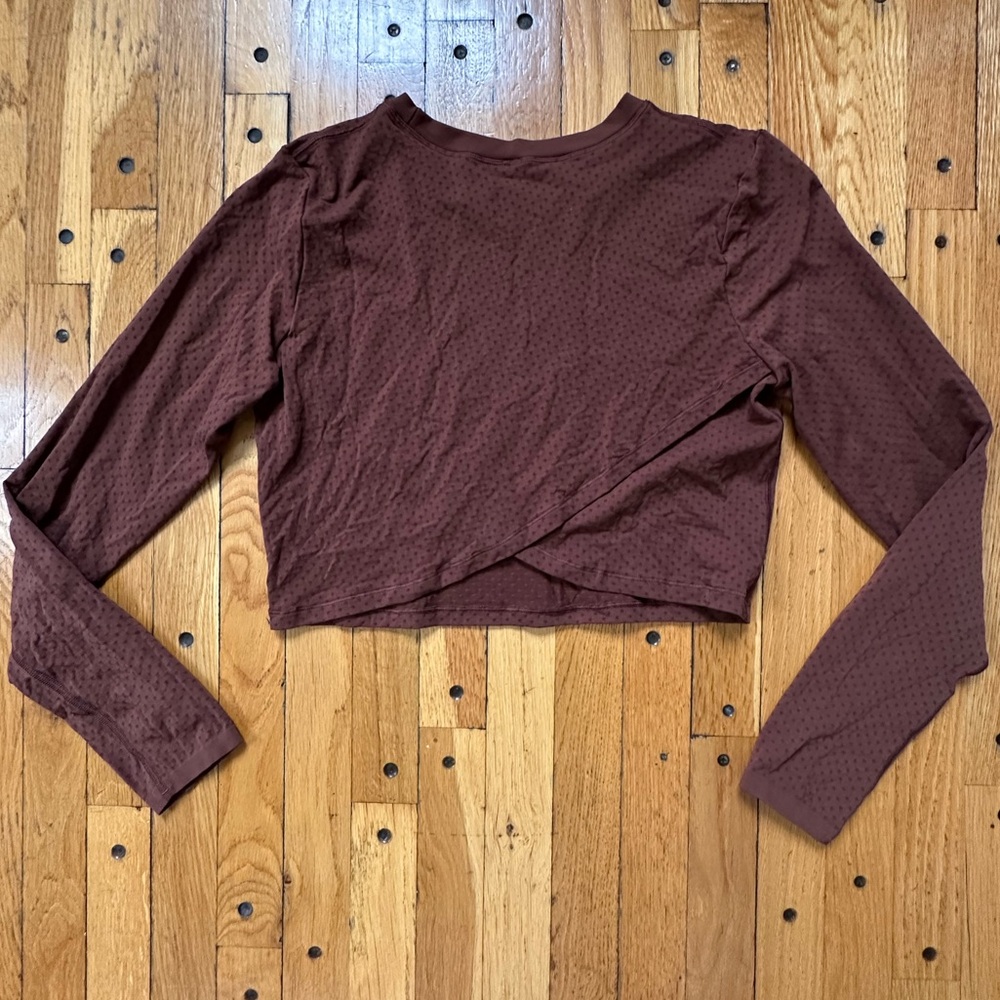 Varley Women's Brown Long Sleeve Crop Top